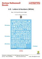 TCH48821 U.S. Letters & Numbers (White)