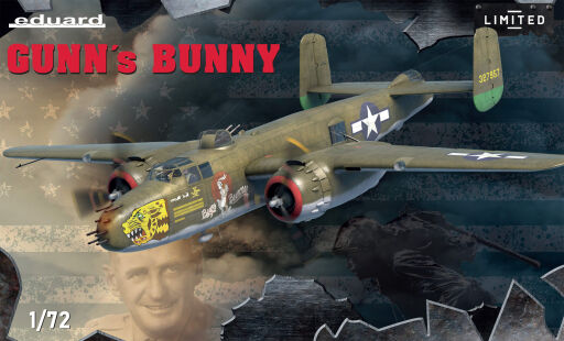 EDU2139 GUNN´s BUNNY 1/72 B-25J Mitchell Model samolotu do sklejania