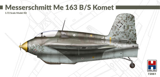 H2K72061 Messerschmitt Me 163 B/S Komet Model samolotu do sklejania
