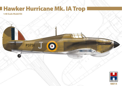 H2K48014 Hawker Hurricane Mk.IA Trop Model samolotu do sklejania
