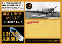 1 Man Army 48KIT011 Full Masking Set Sea Hurricane Mk. IIc (Arma Hobby)